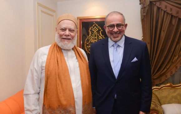 أعضاء مجمع ليبيا يزورُون د. علي جمعة مفتي جمهورية مصر السابق، رئيس مجلس أمناء مؤسسة مصر الخير